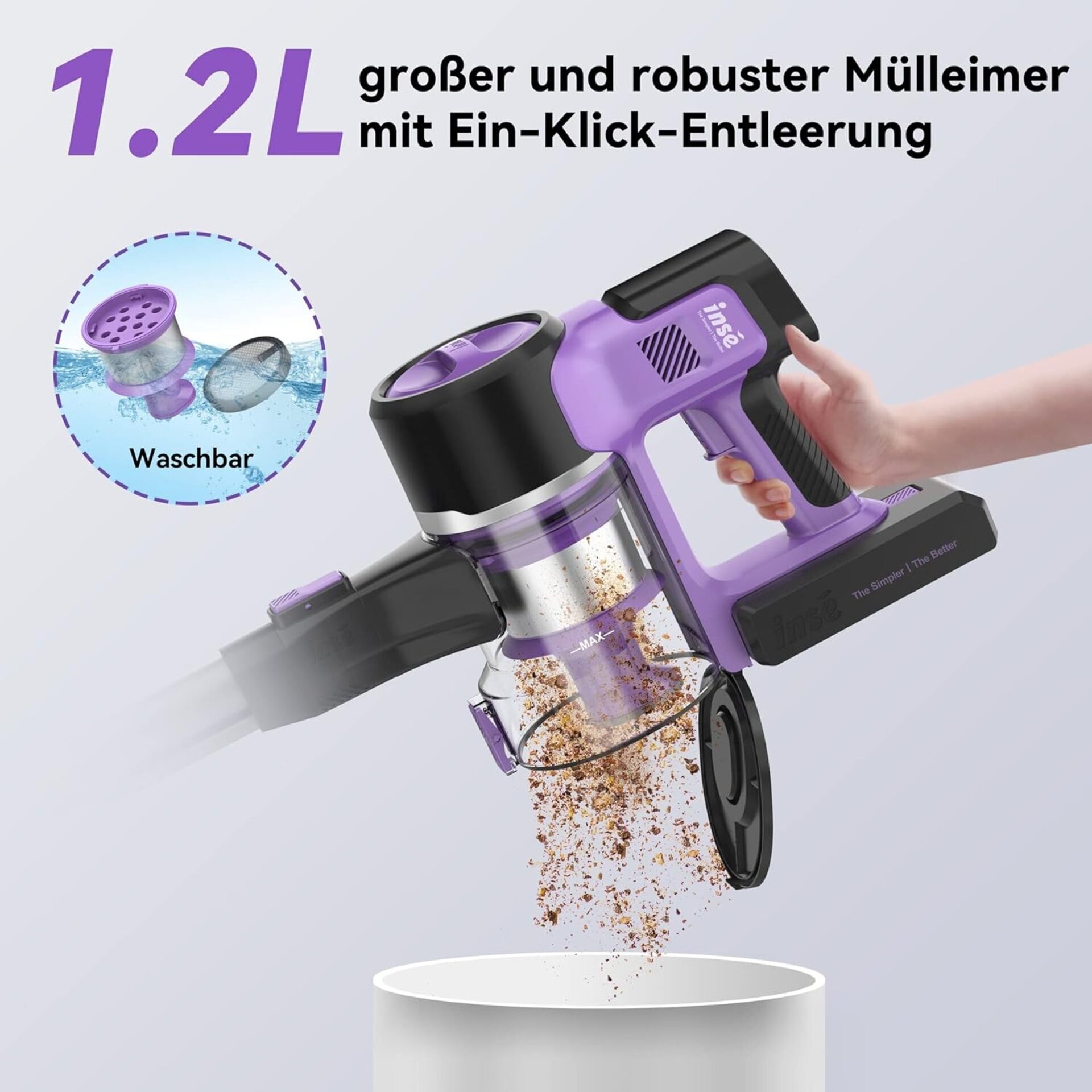 INSE Aspirador a batería S10 - 7